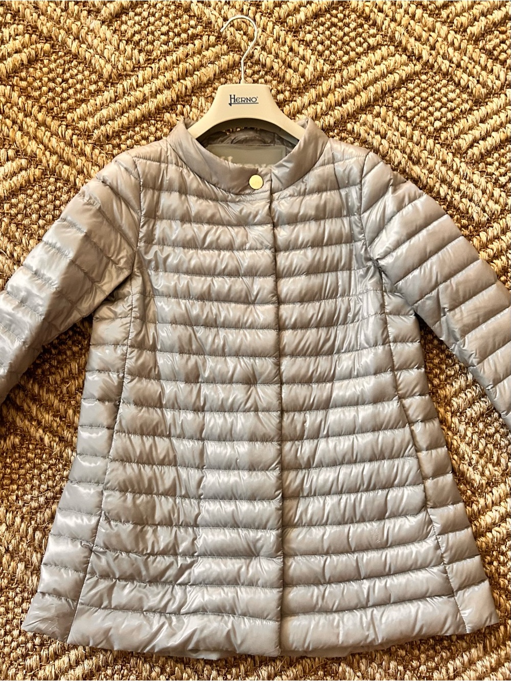 Herno Lightweight Gray Quilted Jacket-size 40